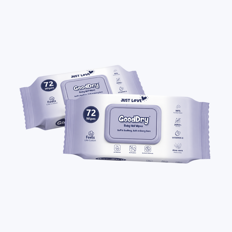GoodDry baby wipes with aloe vera and Vitamin E