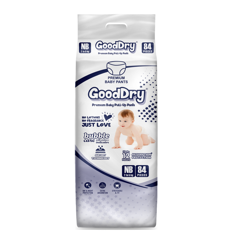 GoodDry Newborn (NB) size baby pull-up pants diaper
